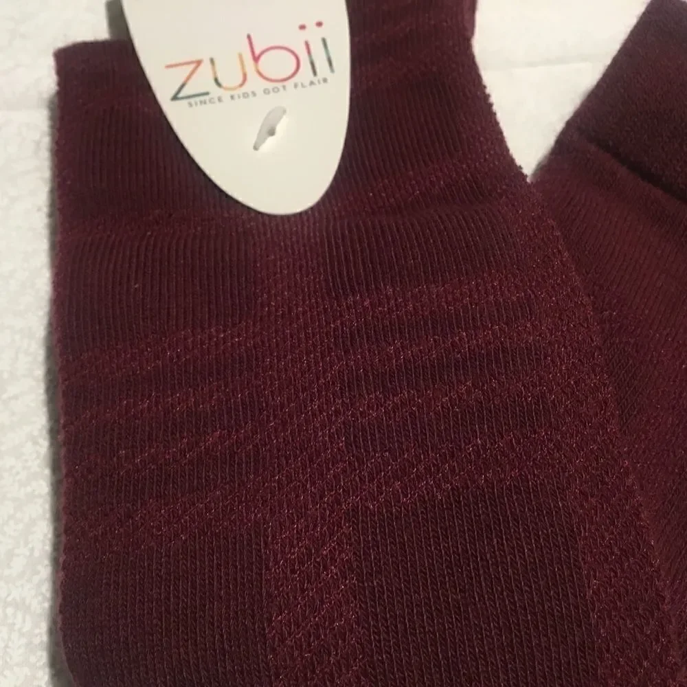 SALE. BUY 5/$10. NWT. Girls Knee Socks Size 12. Wine/Maroon
